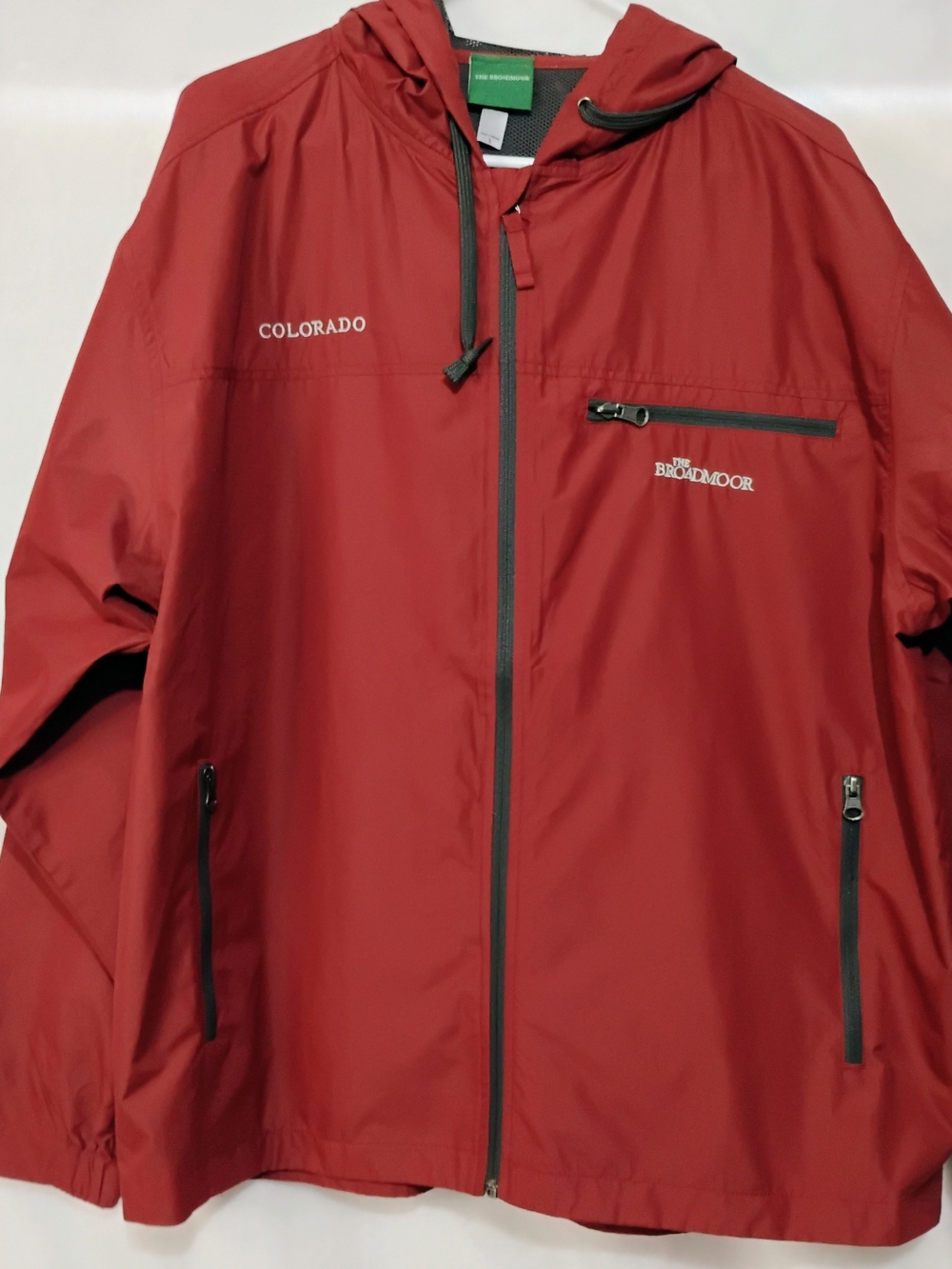 Broadmoor Resort Colorado Mens Large Windbreaker Jacket Full Zip Pockets D